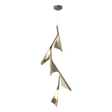 Hubbardton Forge 2020 Natural Iron Soft Gold Standard Plume 5-Light LED Pendant