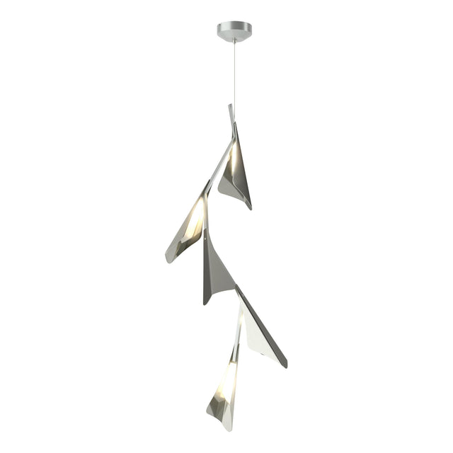 Hubbardton Forge 2020 Vintage Platinum Sterling Standard Plume 5-Light LED Pendant