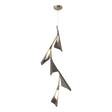 Hubbardton Forge 2020 Soft Gold Dark Smoke Standard Plume 5-Light LED Pendant