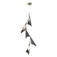 Hubbardton Forge 2020 Soft Gold Black Standard Plume 5-Light LED Pendant