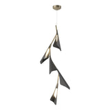 Hubbardton Forge 2020 Soft Gold Black Standard Plume 5-Light LED Pendant