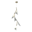 Hubbardton Forge 2020 Soft Gold Vintage Platinum Standard Plume 5-Light LED Pendant