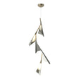Hubbardton Forge 2020 Soft Gold Sterling Standard Plume 5-Light LED Pendant
