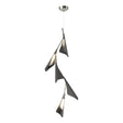 Hubbardton Forge 2020 Sterling Black Standard Plume 5-Light LED Pendant