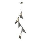 Hubbardton Forge 2020 Sterling Natural Iron Standard Plume 5-Light LED Pendant