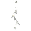 Hubbardton Forge 2020 Sterling Vintage Platinum Standard Plume 5-Light LED Pendant