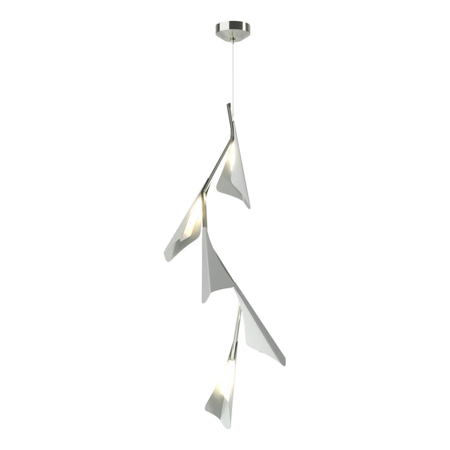 Hubbardton Forge 2020 Sterling Vintage Platinum Standard Plume 5-Light LED Pendant