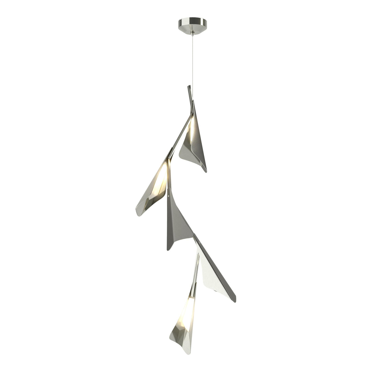 Hubbardton Forge 2020 Sterling Sterling Standard Plume 5-Light LED Pendant