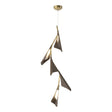 Hubbardton Forge 2020 Modern Brass Bronze Standard Plume 5-Light LED Pendant