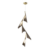 Hubbardton Forge 2020 Modern Brass Bronze Standard Plume 5-Light LED Pendant