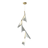 Hubbardton Forge 2020 Modern Brass Vintage Platinum Standard Plume 5-Light LED Pendant