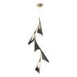 Hubbardton Forge 2020 Modern Brass Oil Rubbed Bronze Standard Plume 5-Light LED Pendant