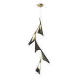 Hubbardton Forge 2020 Modern Brass Oil Rubbed Bronze Standard Plume 5-Light LED Pendant