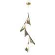 Hubbardton Forge 2020 Modern Brass Soft Gold Standard Plume 5-Light LED Pendant