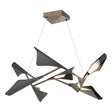 Hubbardton Forge 2020 Bronze Black Standard Plume 8-Light LED Pendant
