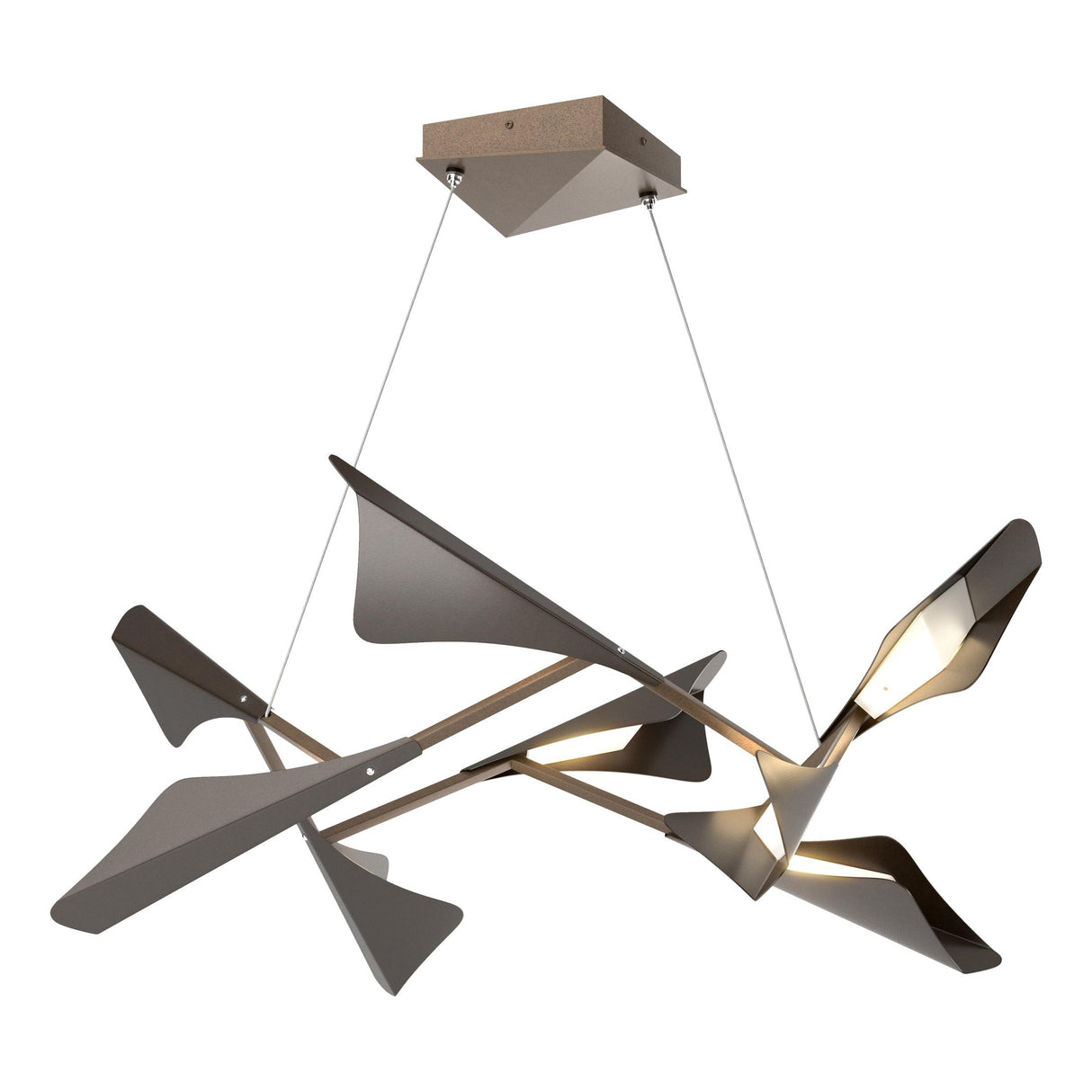 Hubbardton Forge 2020 Bronze Oil Rubbed Bronze Standard Plume 8-Light LED Pendant