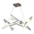 Hubbardton Forge 2020 Bronze Vintage Platinum Standard Plume 8-Light LED Pendant