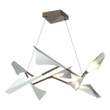 Hubbardton Forge 2020 Bronze Vintage Platinum Standard Plume 8-Light LED Pendant