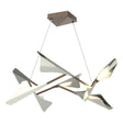 Hubbardton Forge 2020 Bronze Sterling Standard Plume 8-Light LED Pendant