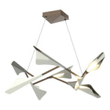 Hubbardton Forge 2020 Bronze Sterling Standard Plume 8-Light LED Pendant