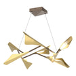 Hubbardton Forge 2020 Bronze Modern Brass Standard Plume 8-Light LED Pendant