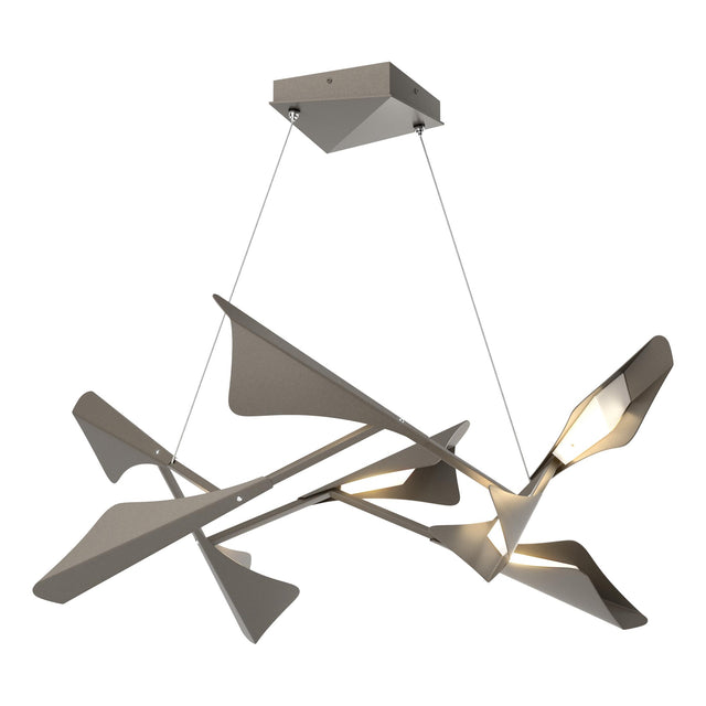 Hubbardton Forge 2020 Dark Smoke Dark Smoke Standard Plume 8-Light LED Pendant