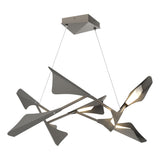 Hubbardton Forge 2020 Dark Smoke Natural Iron Standard Plume 8-Light LED Pendant