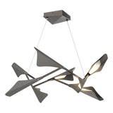 Hubbardton Forge 2020 Oil Rubbed Bronze Natural Iron Standard Plume 8-Light LED Pendant
