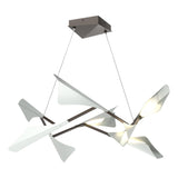 Hubbardton Forge 2020 Oil Rubbed Bronze Vintage Platinum Standard Plume 8-Light LED Pendant