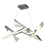 Hubbardton Forge 2020 Oil Rubbed Bronze Sterling Standard Plume 8-Light LED Pendant