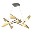 Hubbardton Forge 2020 Oil Rubbed Bronze Modern Brass Standard Plume 8-Light LED Pendant