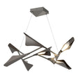 Hubbardton Forge 2020 Natural Iron Oil Rubbed Bronze Standard Plume 8-Light LED Pendant