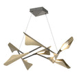 Hubbardton Forge 2020 Natural Iron Soft Gold Standard Plume 8-Light LED Pendant
