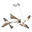 Hubbardton Forge 2020 Vintage Platinum Bronze Standard Plume 8-Light LED Pendant