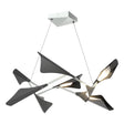 Hubbardton Forge 2020 Vintage Platinum Black Standard Plume 8-Light LED Pendant