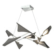 Hubbardton Forge 2020 Vintage Platinum Natural Iron Standard Plume 8-Light LED Pendant