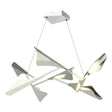 Hubbardton Forge 2020 Vintage Platinum Sterling Standard Plume 8-Light LED Pendant