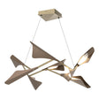 Hubbardton Forge 2020 Soft Gold Bronze Standard Plume 8-Light LED Pendant