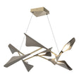 Hubbardton Forge 2020 Soft Gold Dark Smoke Standard Plume 8-Light LED Pendant