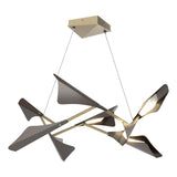 Hubbardton Forge 2020 Soft Gold Oil Rubbed Bronze Standard Plume 8-Light LED Pendant