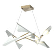 Hubbardton Forge 2020 Soft Gold Vintage Platinum Standard Plume 8-Light LED Pendant