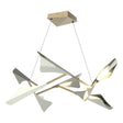Hubbardton Forge 2020 Soft Gold Sterling Standard Plume 8-Light LED Pendant