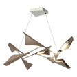 Hubbardton Forge 2020 Sterling Bronze Standard Plume 8-Light LED Pendant