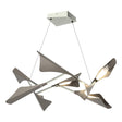 Hubbardton Forge 2020 Sterling Dark Smoke Standard Plume 8-Light LED Pendant