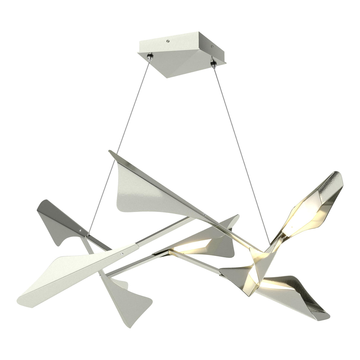 Hubbardton Forge 2020 Sterling Sterling Standard Plume 8-Light LED Pendant