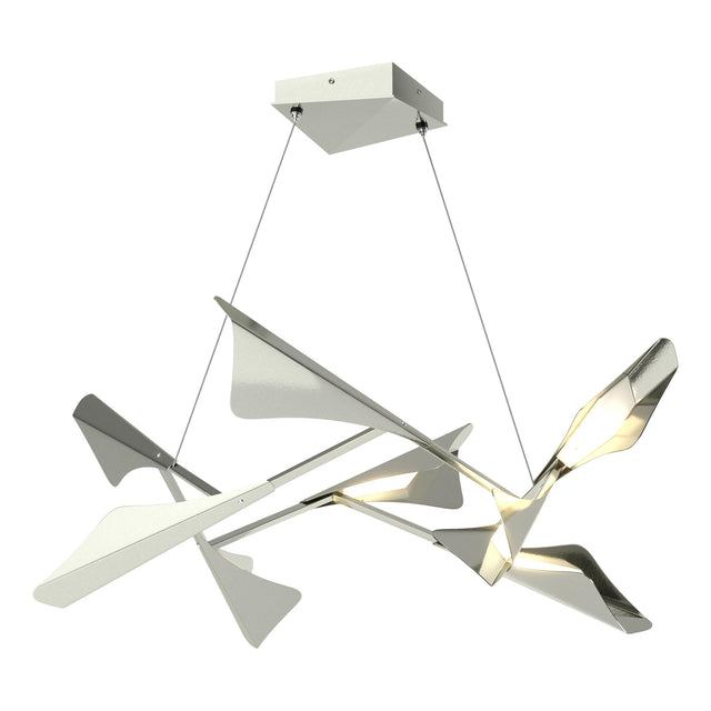 Hubbardton Forge 2020 Sterling Sterling Standard Plume 8-Light LED Pendant