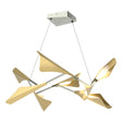 Hubbardton Forge 2020 Sterling Modern Brass Standard Plume 8-Light LED Pendant