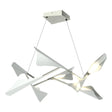 Hubbardton Forge 2020 Sterling Vintage Platinum Standard Plume 8-Light LED Pendant