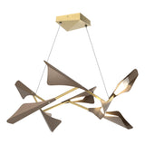 Hubbardton Forge 2020 Modern Brass Bronze Standard Plume 8-Light LED Pendant