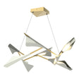 Hubbardton Forge 2020 Modern Brass Sterling Standard Plume 8-Light LED Pendant